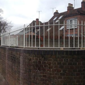 TJC Canterbury Serco project railings on wall