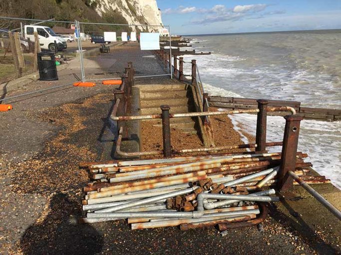 TJC Engineering - St Margarets Bay project for Dover District Council before photo