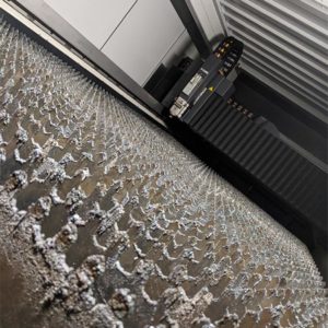 TJC laser cutting machine interior